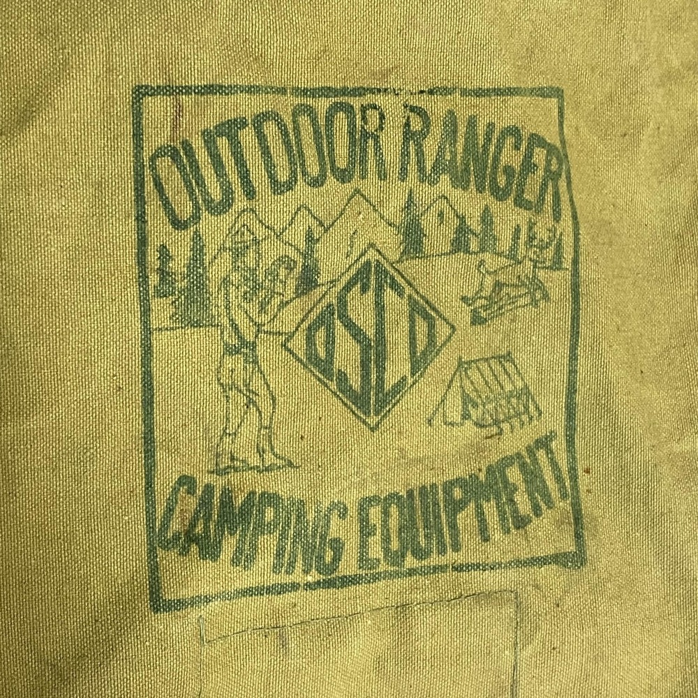 Vintage Outdoor Ranger Canvas Shoulder Bag Green Camping Pack Rucksack One Size - Picture 6 of 14